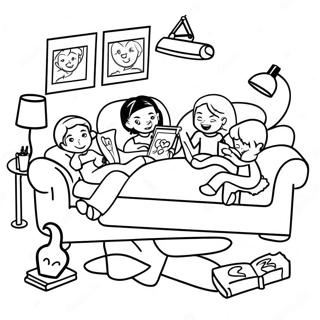 حفلة نوم صفحات التلوين