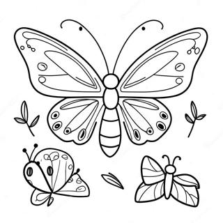 دورة حياة الفراشة صفحات التلوين