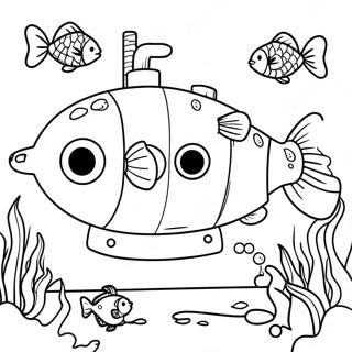 غواصة صفحات التلوين