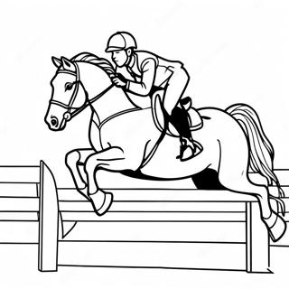 حصان قفز الحواجز صفحات التلوين