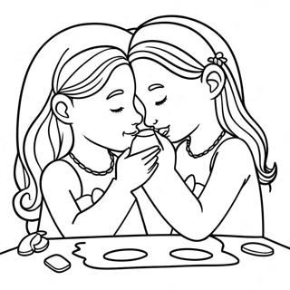 أخت لطيفة صفحات التلوين