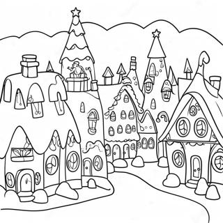 قرية عيد الميلاد صفحات التلوين