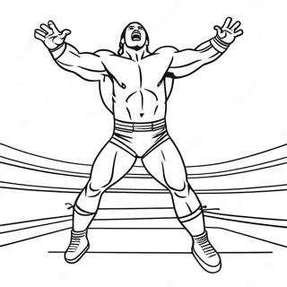 صفحة تلوين مصارع Wwe يقفز على خصمه صور تلوين