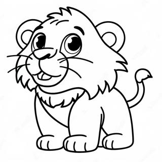 أسد صغير صفحات التلوين