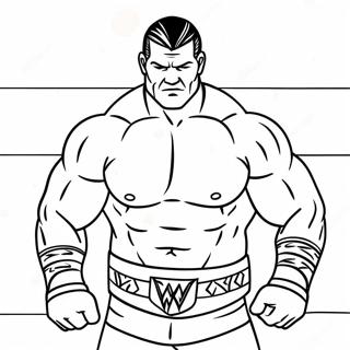 صفحة تلوين مواجهة ملحمية لمصارعي Wwe صور تلوين