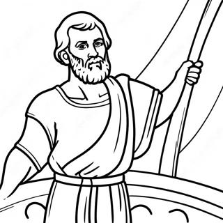 صفحة تلوين الرسول بولس على متن سفينة صور تلوين