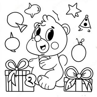 عيد ميلاد سعيد الثاني صفحات التلوين