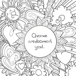 تأكيد إيجابي لتقدير الذات صفحات التلوين