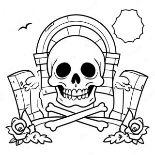 جمجمة مخيفة صفحات التلوين