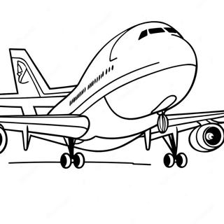 طائرة 747 - تلوين صور تلوين