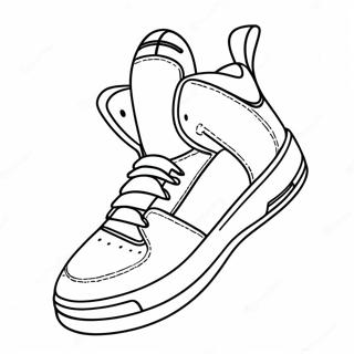 حذاء كرة السلة صفحات التلوين