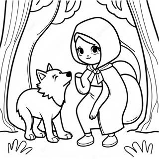 ذات الرداء الأحمر صفحات التلوين