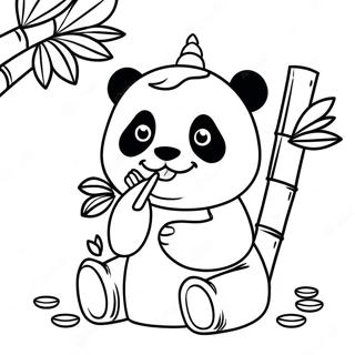 باندا وحيد القرن صفحات التلوين