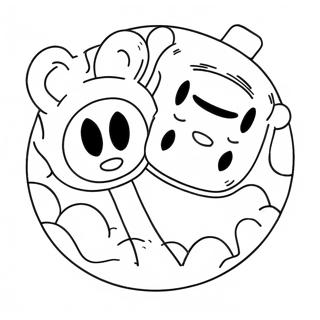 صفحة تلوين الشمس والقمر Fnaf صور تلوين