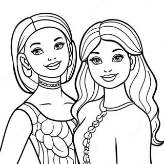دمية باربي صفحات التلوين