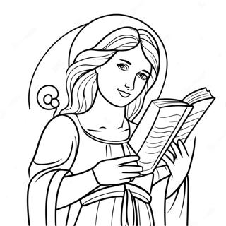 العذراء صفحات التلوين