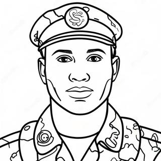 صفحة تلوين جندي بزي مموه صور تلوين