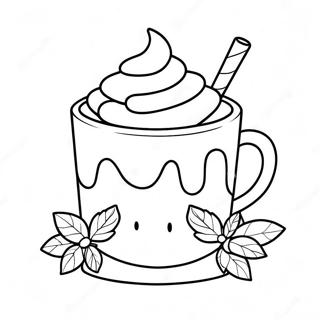 شوكولاتة ساخنة صفحات التلوين