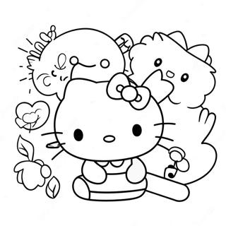 هالو كيتي Coloring Pages