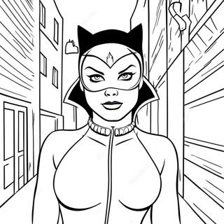 امرأة القط صفحات التلوين