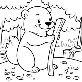 القندس صفحات التلوين