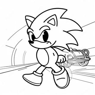 صفحة تلوين سونك في سباق صور تلوين