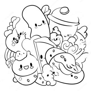 أنمي كيوي لطيف صفحات التلوين