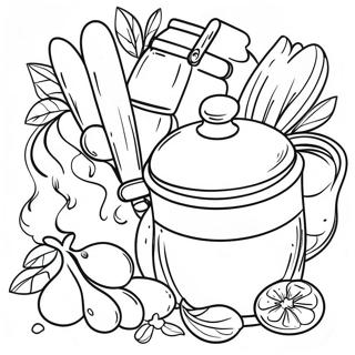 مطبخ صفحات التلوين