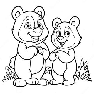 ماشا والدب صفحات التلوين