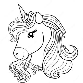 أميرة اليونيكورن صفحات التلوين