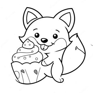 ثعلب كاواي صفحات التلوين