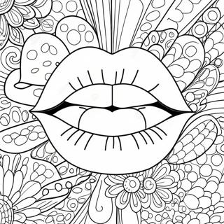 شفاه صفحات التلوين