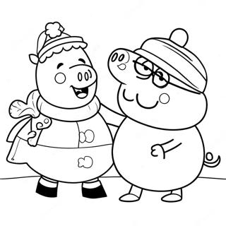 عيد الميلاد بيبا بيج صفحات التلوين