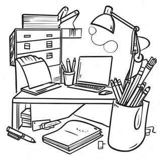 المكتب صفحات التلوين