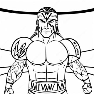Wwe بتدرج رمادي مفصل - تلوين صور تلوين