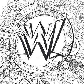 صفحة تلوين شعار Wwe صور تلوين